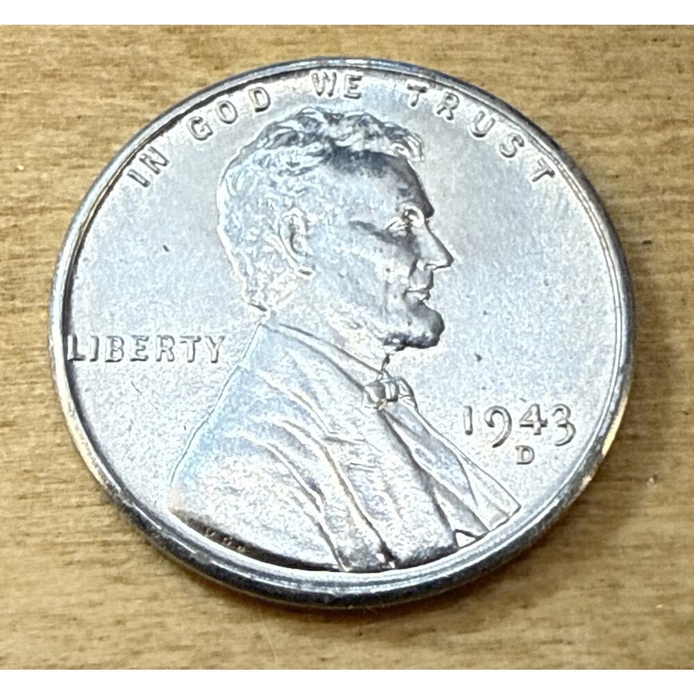 1943 D Steel Lincoln Cent Double Struck Excellent Rate!🔥